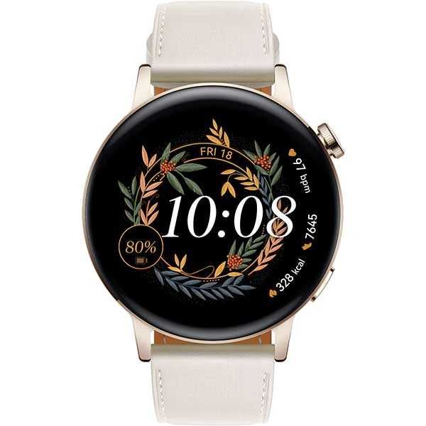 Smartwatch Huawei Watch GT 3 42mm Light Gold White Leather Nou Sigilat