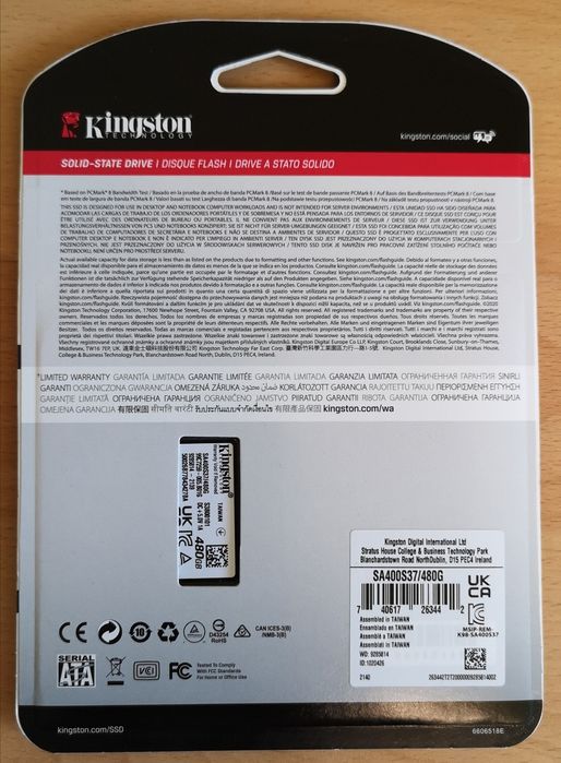 SSD Kingston 480GB, Nou
