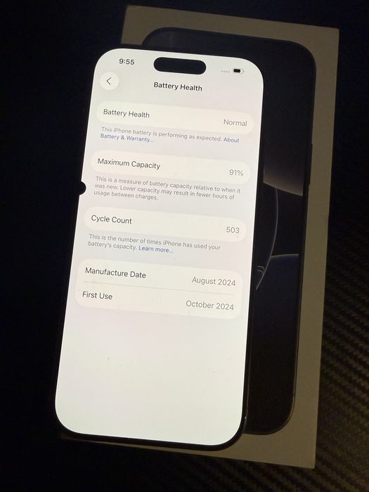 Iphone 16 pro 256gb 91% в гаранция!