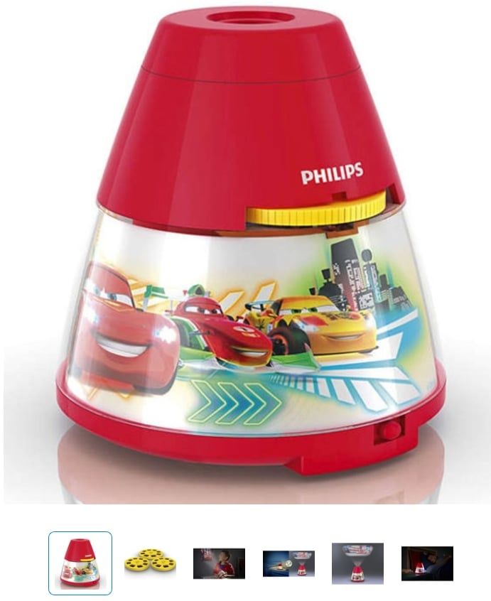Нощна LED лампа и прожектор Philips, Disney Pixar Cars,
