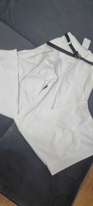 Pantaloni H&M albi noi XS