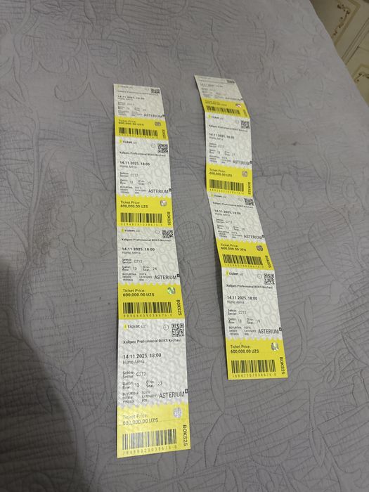 Билета на профессиональный бокс