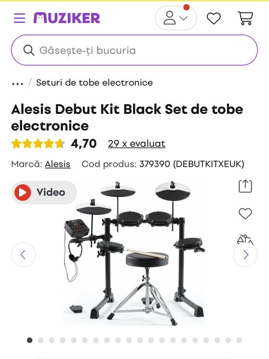 Alesis Debut Kit Black Set de tobe electronice