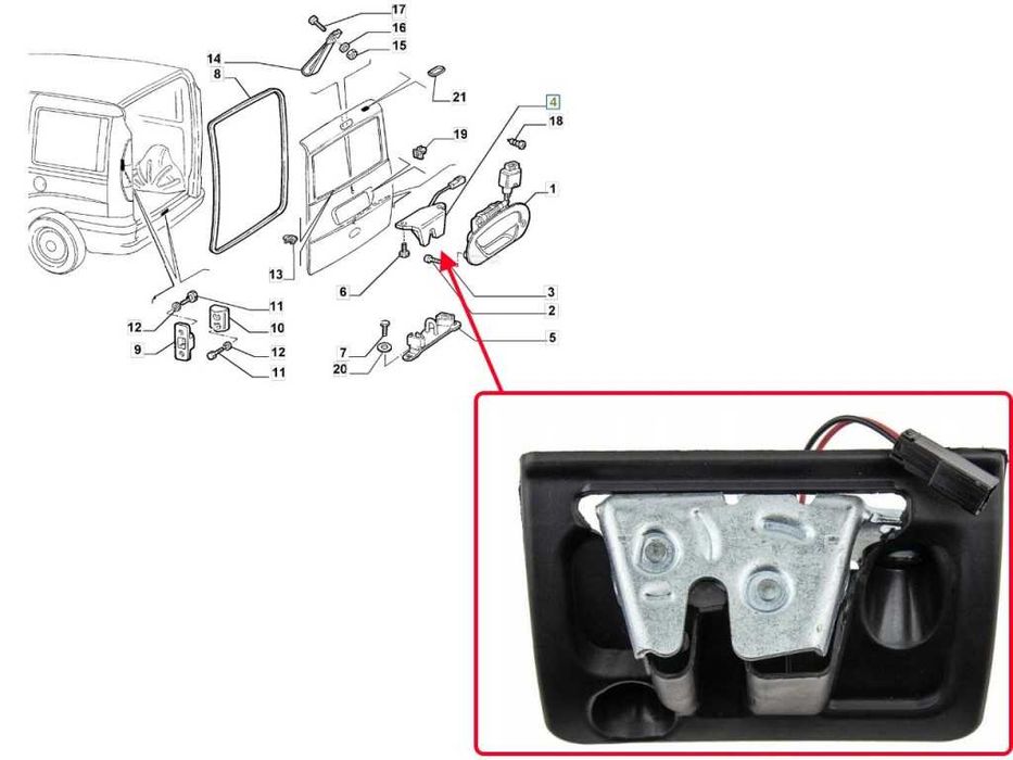 Брава за багажник Renault Clio 2 , Renault Kangoo 1, Fiat Doblo