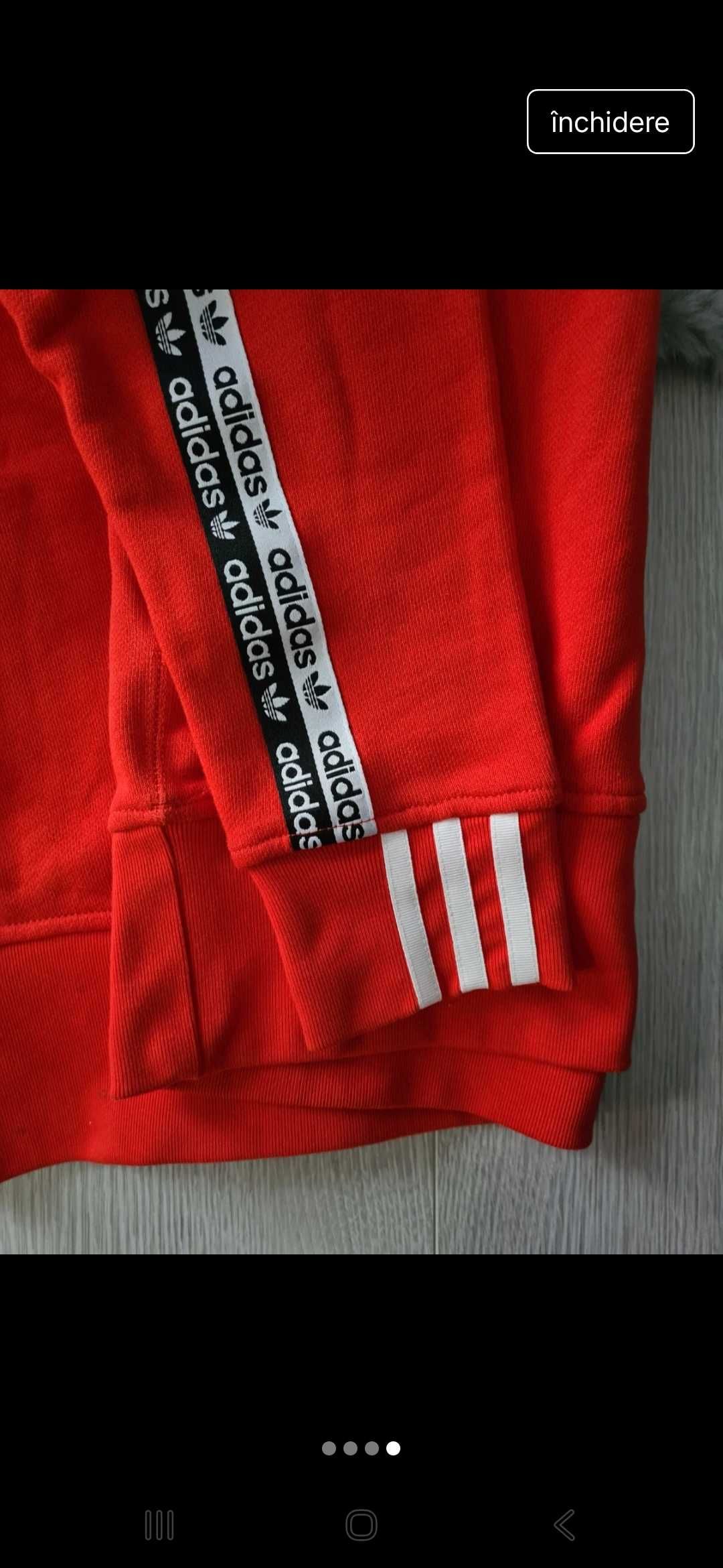 Hanorac unisex rosu Adidas, marimea S