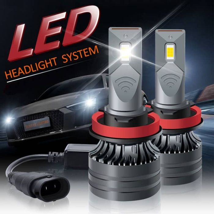 Set 2 CSP becuri Led Tip HIR2 H1 H4 HB4 H7 H8 H9 H11 D1S D2S D3 Canbus