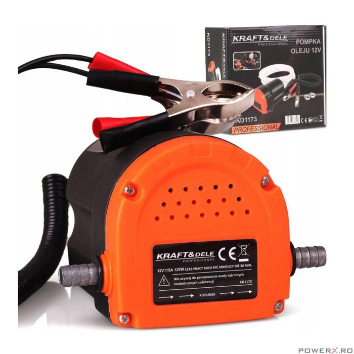 Pompa pentru transfer motorina 12V, 120 W, 4L/min, Kraft