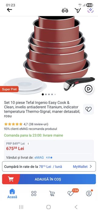 Tefal set 10 piese INGENIO  noi in cutie