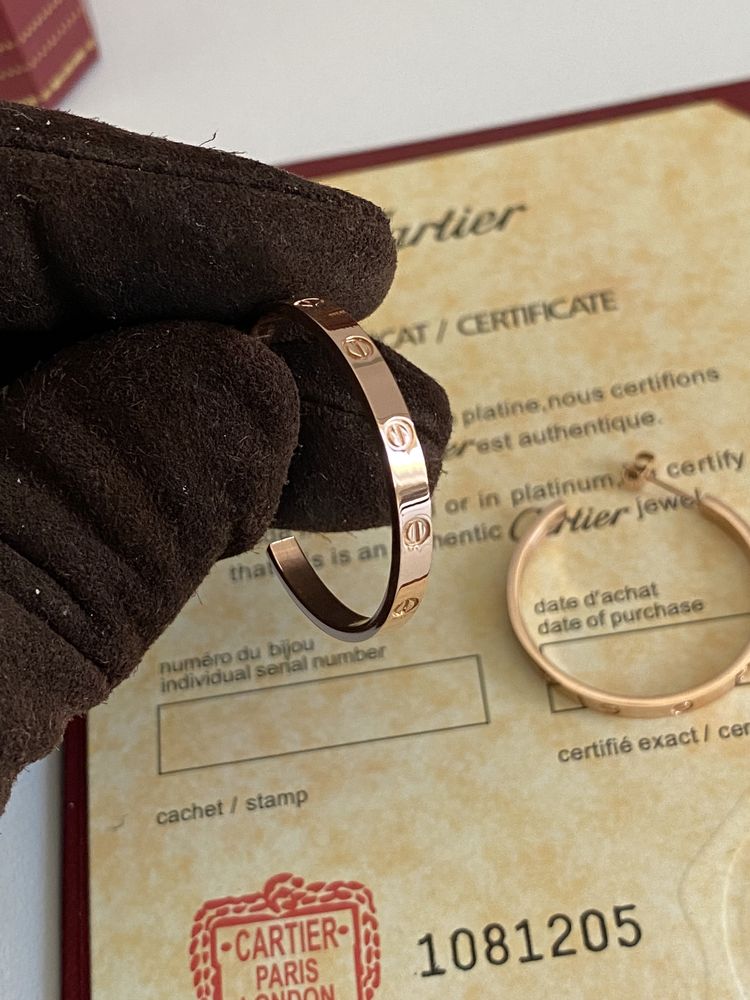 Cercei Cartier Love Rose Gold 585
