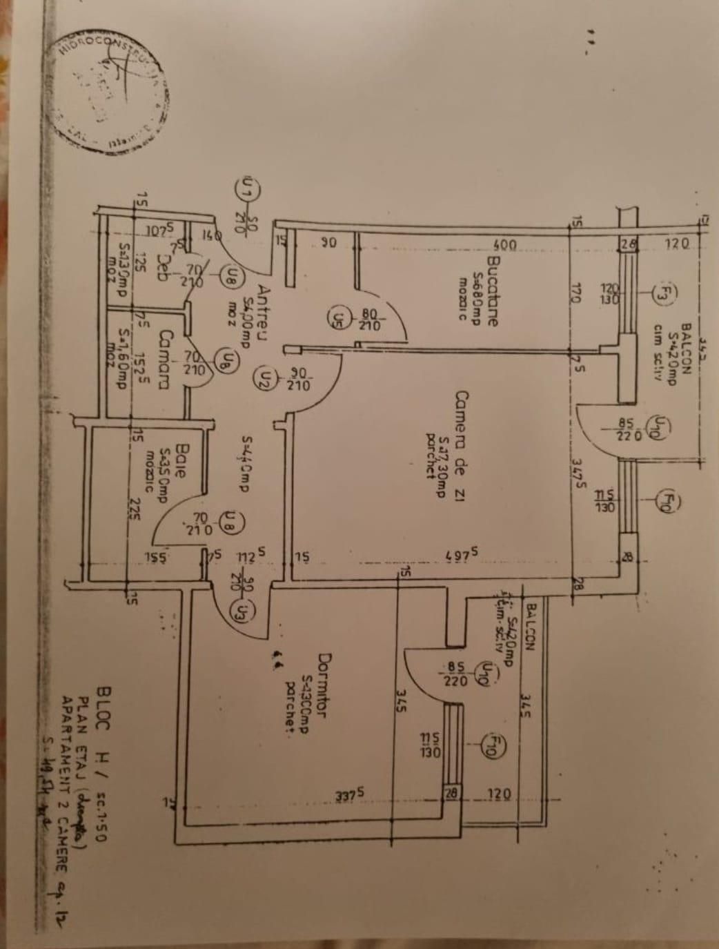 Vând apartament 2 camere Mănăștur