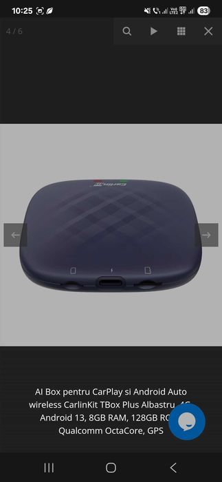 Carlinkit CarPlay Ai Box cu Android 13 8+128GB