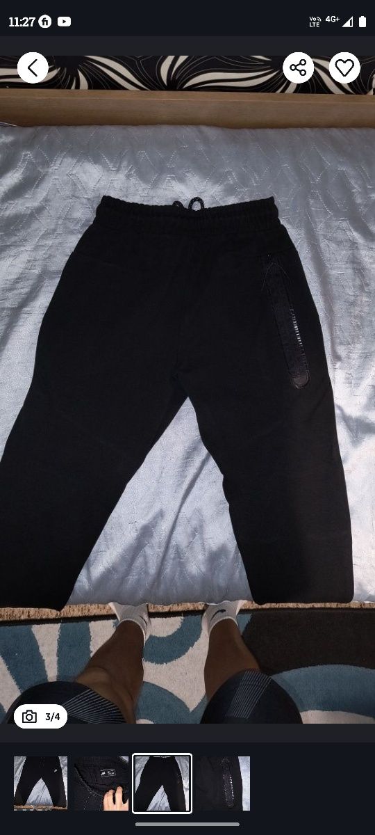 Долнище на Nike Tech Fleece черен цвят.