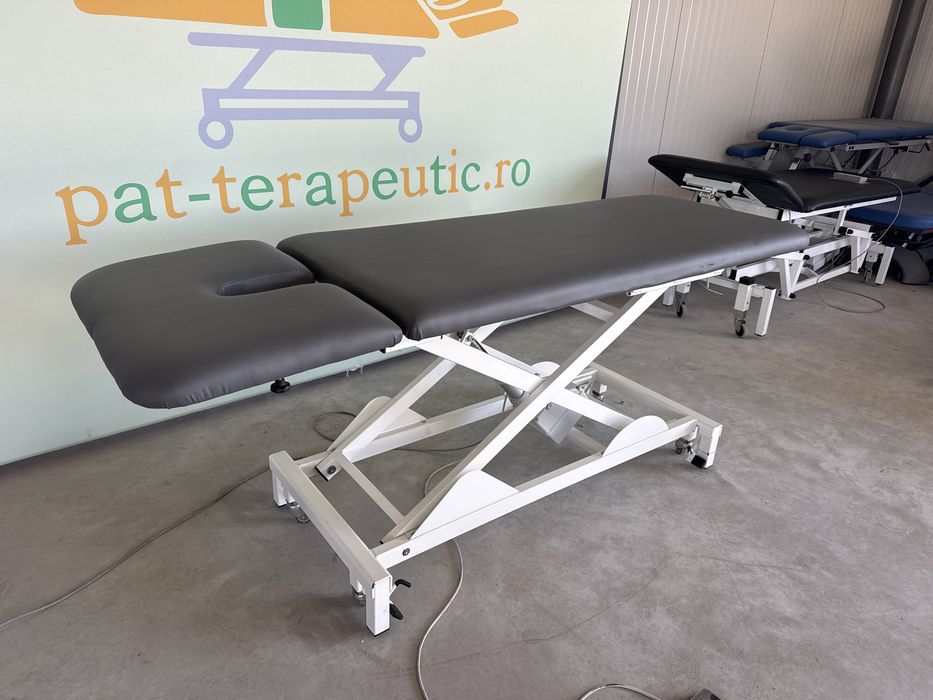 Pat Medical Masaj/Kineto Electric cu Pedală |2 Secțiuni|Garanție 2 Ani