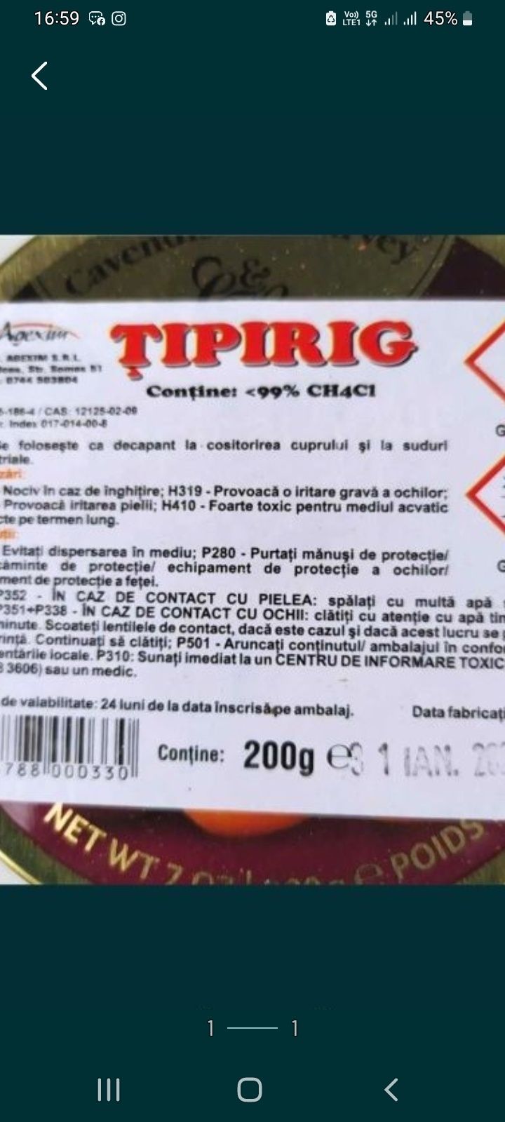 2 Tipirig pachet 200 grame 31Lei ambele