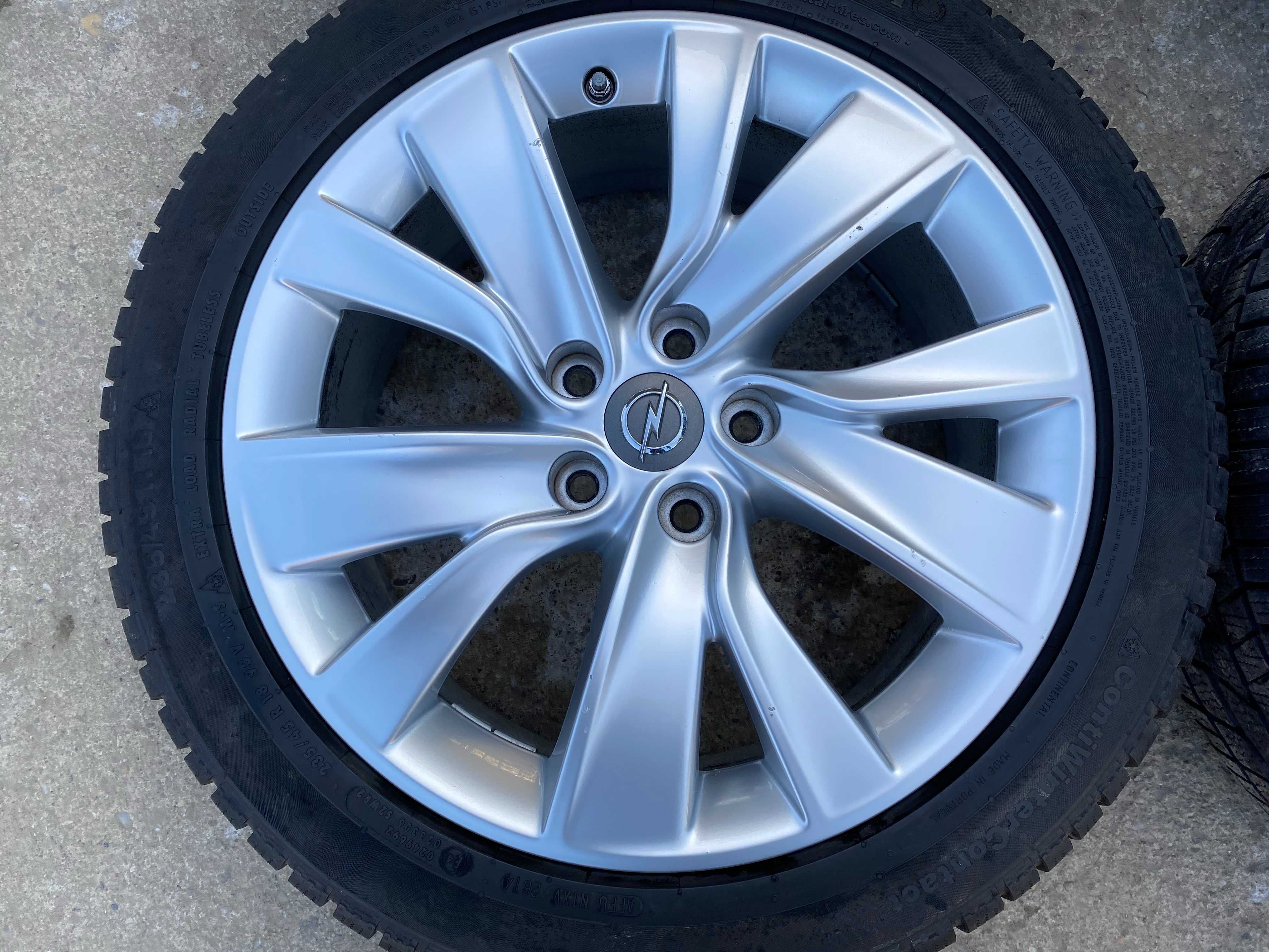 Jante originale Opel 18 cu anvelope de iarna 5x115