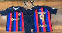 Echipamente COMPLETE fotbal copii 4/15 ani Lewandowski-Barcelona