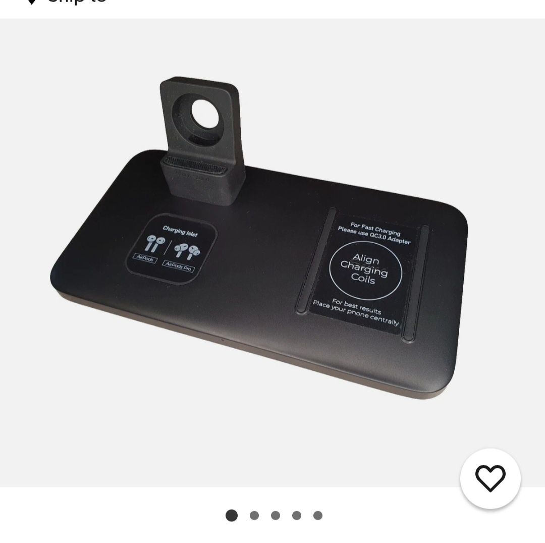 Seneo 3 в 1 безжично зарядно за Apple Watch iPhone AirPods PA202A