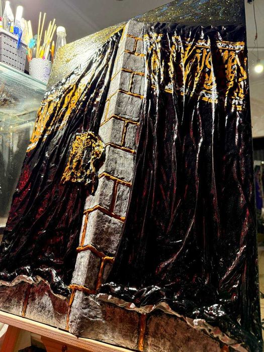 Картина "Священная Кааба" 75х55 см - барельеф