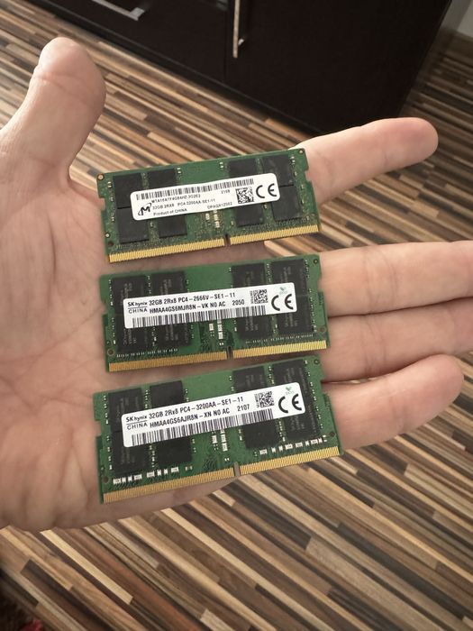 Memorie RAM 32Gb DDR4, Samsung,hynix frecventa 2666/3200Mhz laptop