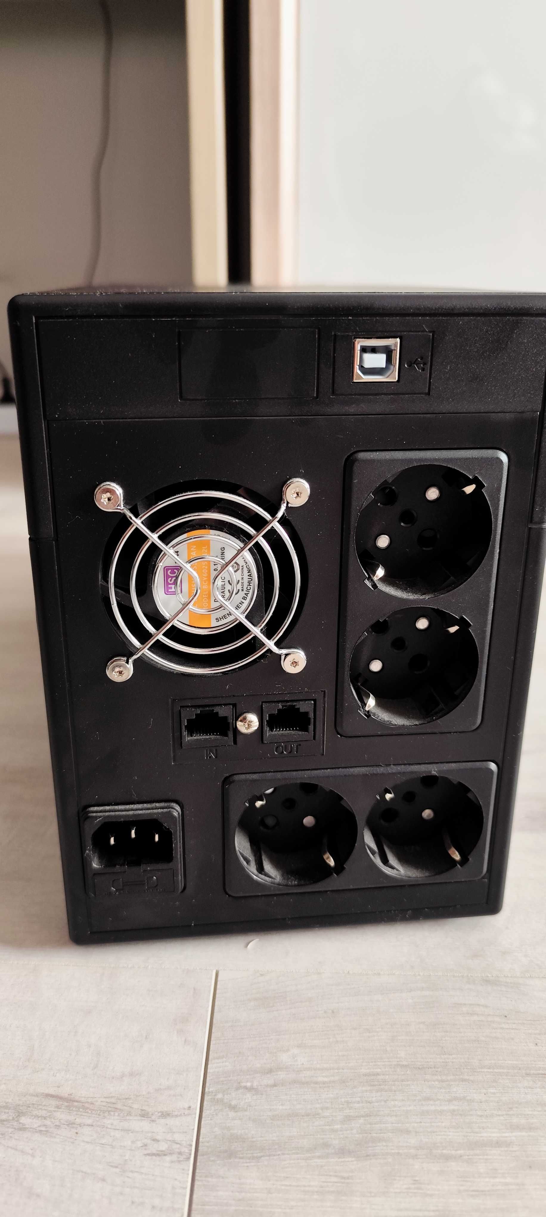Unitate UPS NJOY Cadu 2000, 1200W, 4 Prize Schuko, Port LAN 1Gb/s