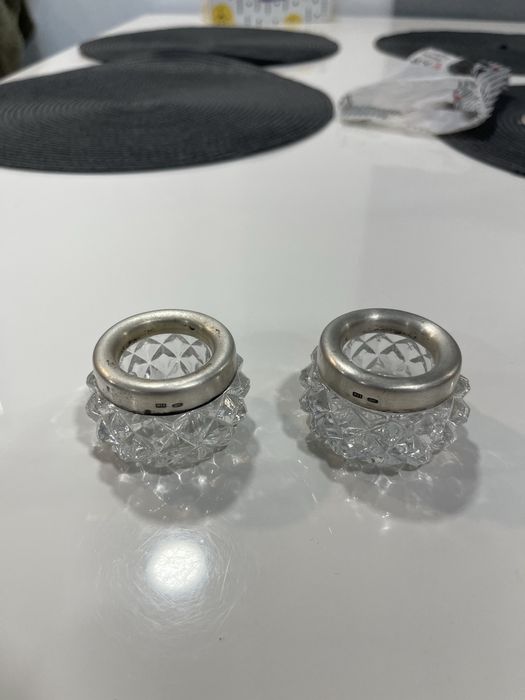 Solnițe pereche din argint