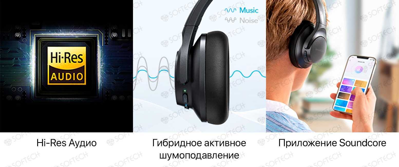 Anker Soundcore Life Q20+ наушники блютуз полноразмерные