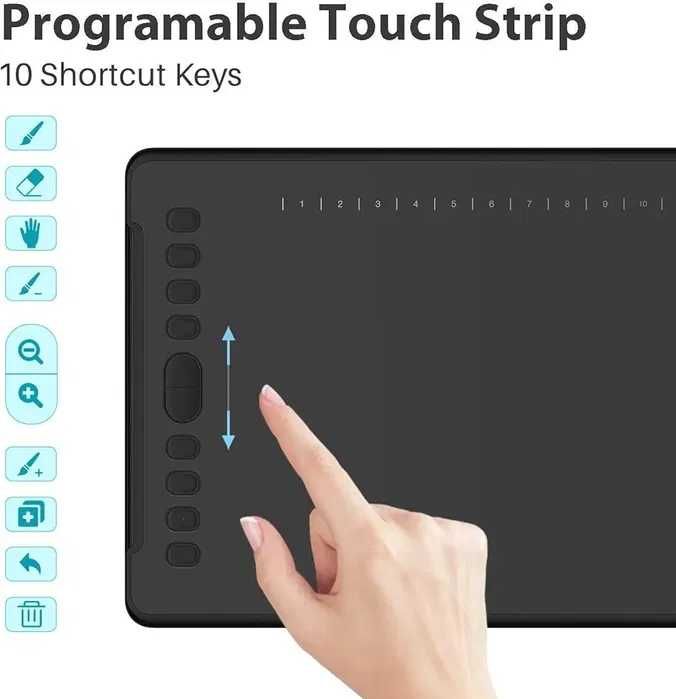 Графичен таблет за рисуване със стилус писалка HUION Inspiroy H1161