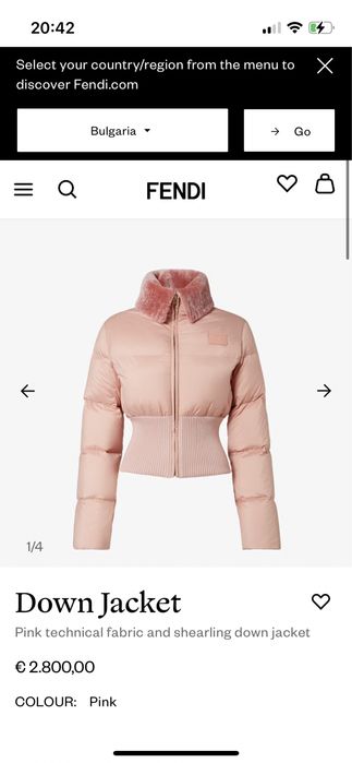 Fendi pink яке палто