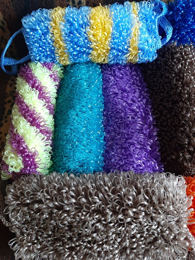 Мочалки ручного вязания