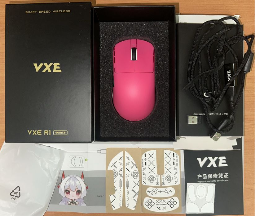 Игровая мышь VGN R1 PRO MAX Pink — флагман, полный комплект