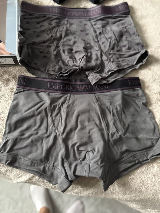 Emporio Armani set 3 boxeri gri/negru marimea S noi originali