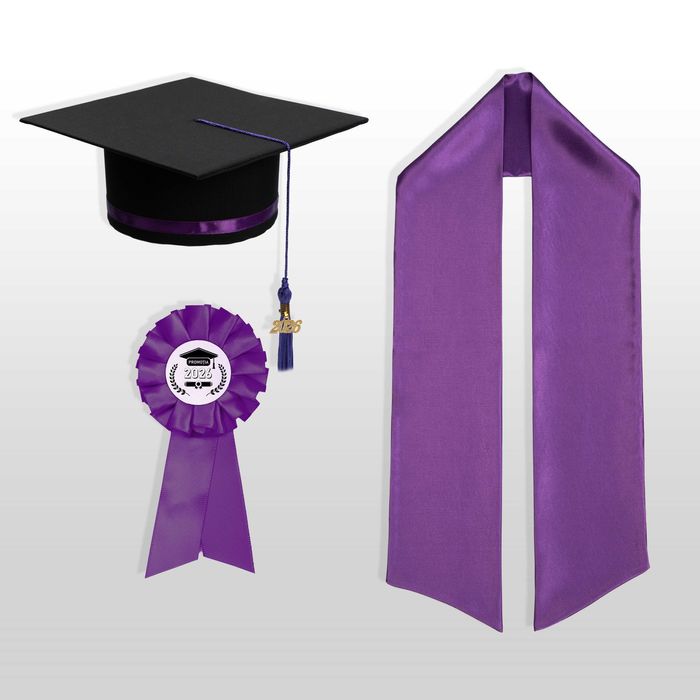 Toca, Esarfa si Cocarda, Set Nepersonalizat, Mov, Liceu, Facultate