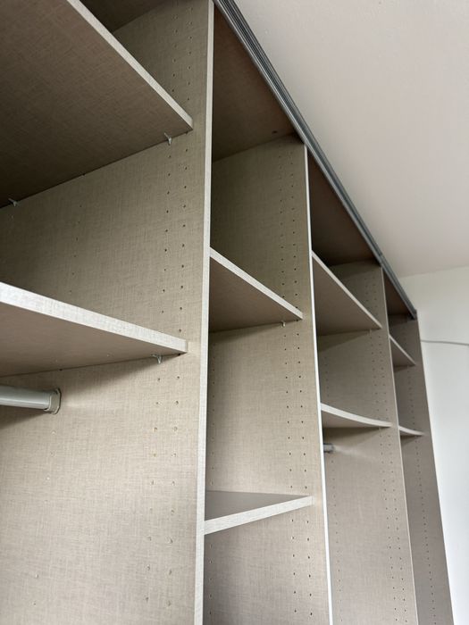 Dressing/Dulap 317/225/60 cm 3 usi culisante alb lucios/oglinda