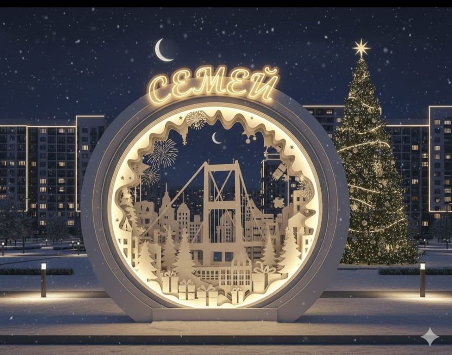 Светящая фото зона уличная