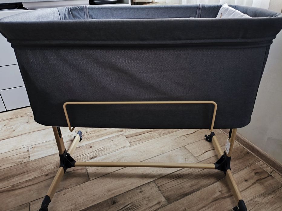 Kikkaboo Мини кошара Amaris Dark Grey с матрак и два броя завивки