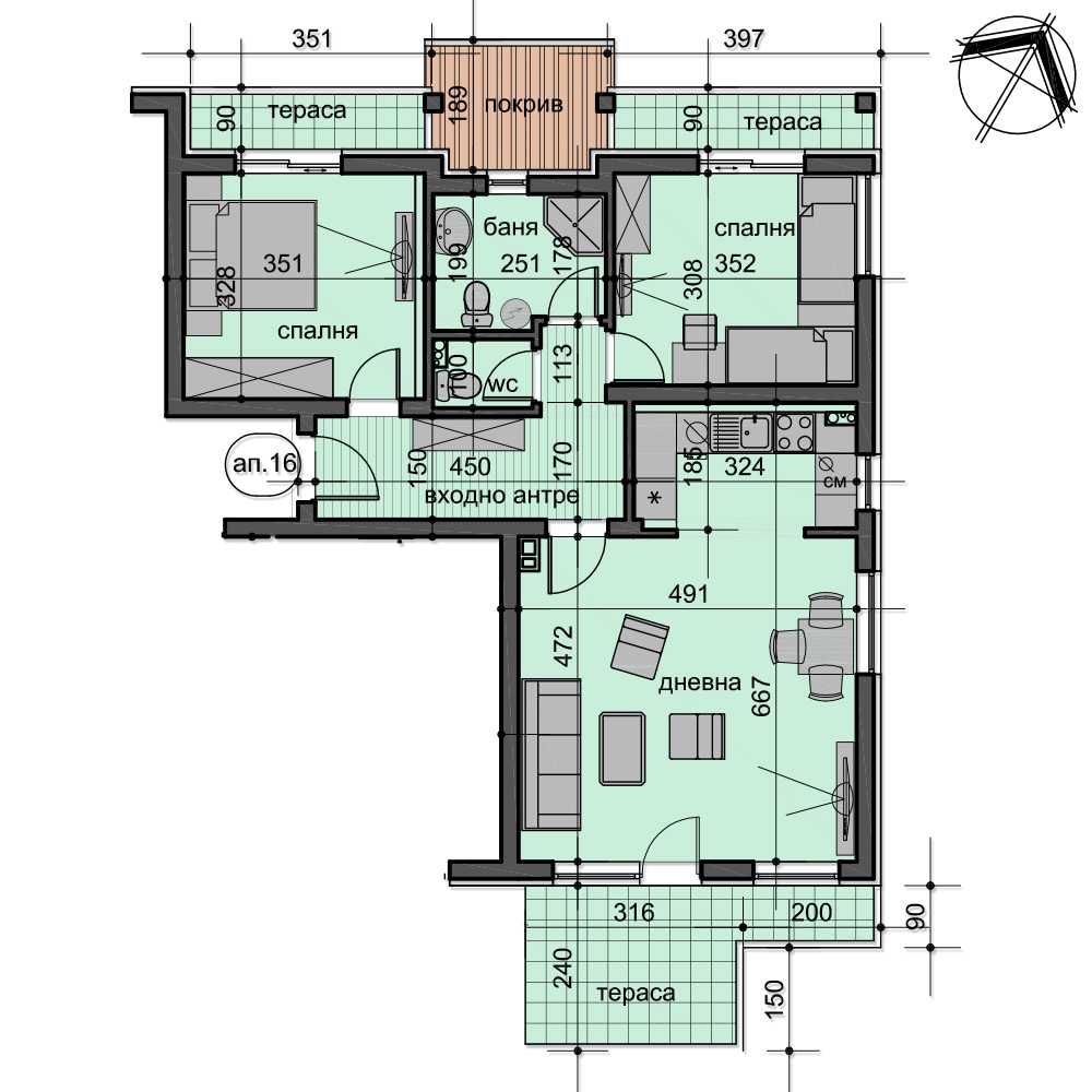 Продава се Тристаен апартамент в Пловдив, Остромила - 110 кв.м за 1310 €/кв.м - Снимка #7