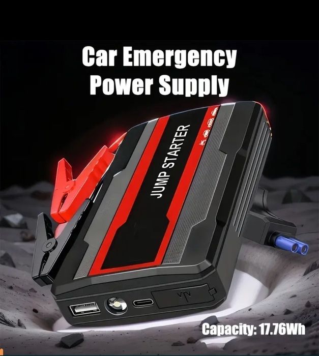 Jump Starter Auto Pornire Auto Portabil 3in1 Lanternă Led Power Bank