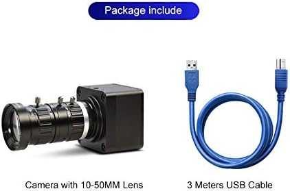 MOKOSE USB уеб камера 10-50 mm телеобектив с ръчно увеличение 4K/30fps