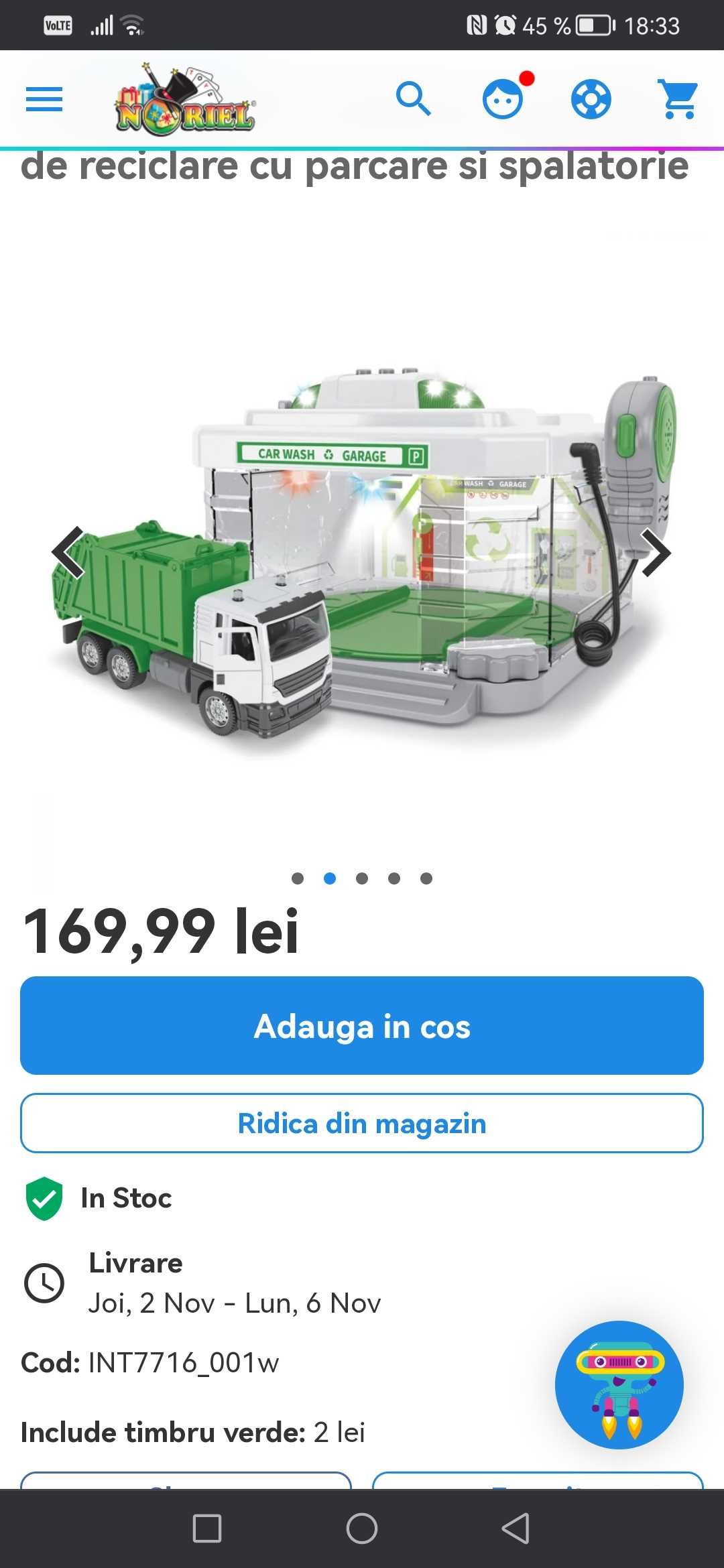 Garaj cu spalatorie auto cu apa Noriel