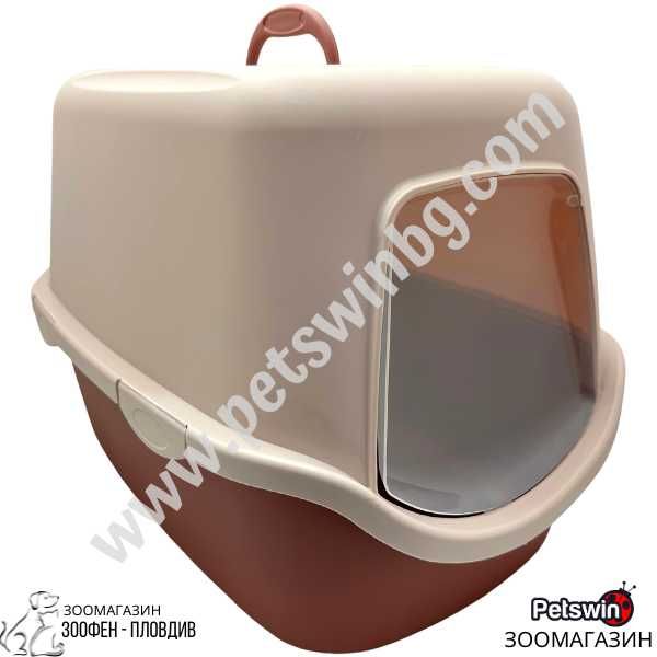 Закрита/Затворена Котешка Тоалетна- 56см/40см/40см-Пудра/Пепел от Рози