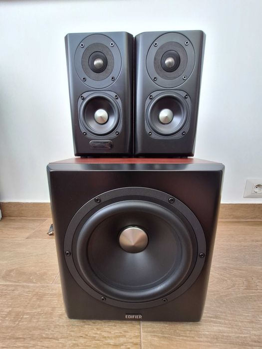 Boxe Edifier 2.1 150W S350DB, bluetooth, telecomanda, brown