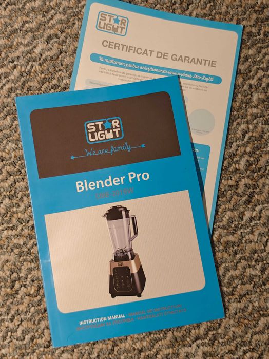 Blender starlight 1800W, vas BPA free 2 L, 6 programe