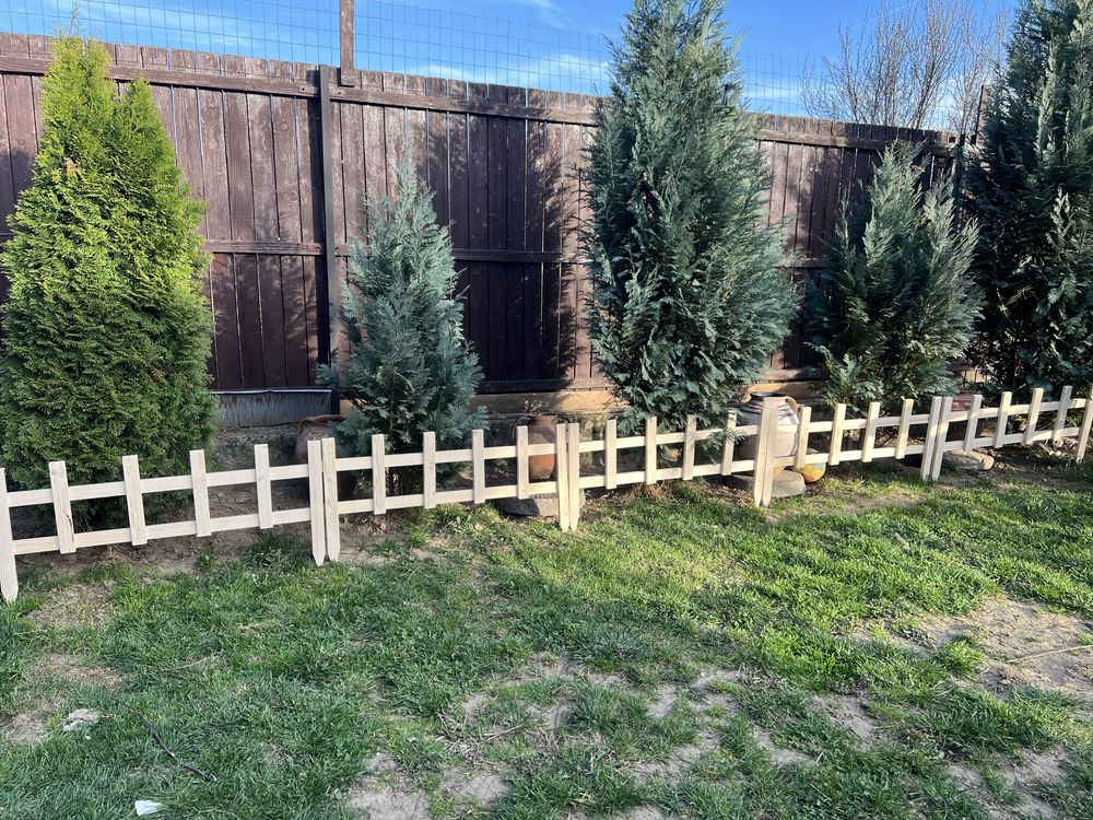 Gard natur decorativ lemn masiv /gard despartior pentru gradina