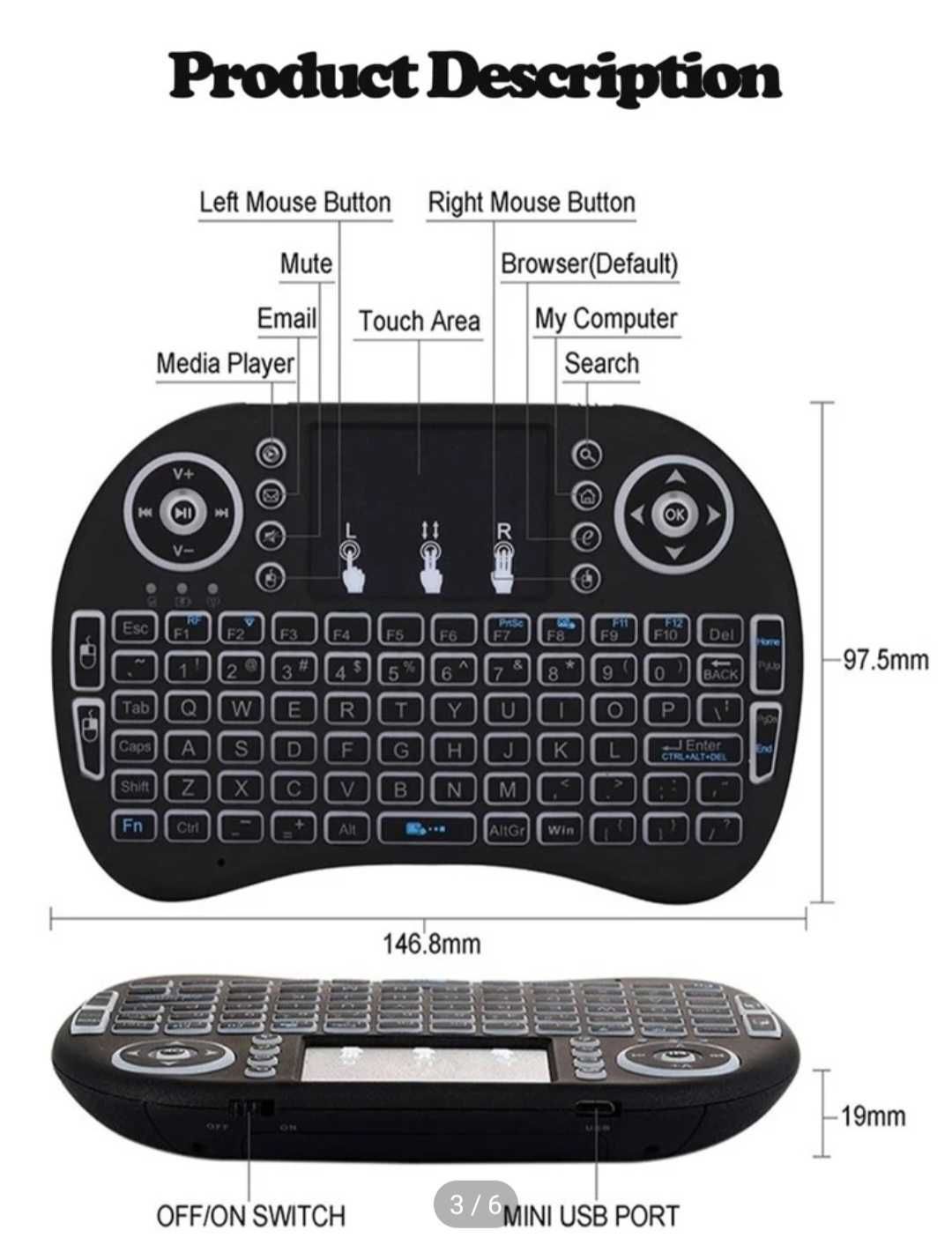 Bluetooth  безжична клавиатура