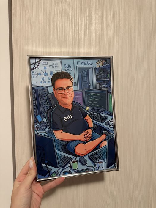 Caricatura Personalizata Inramata