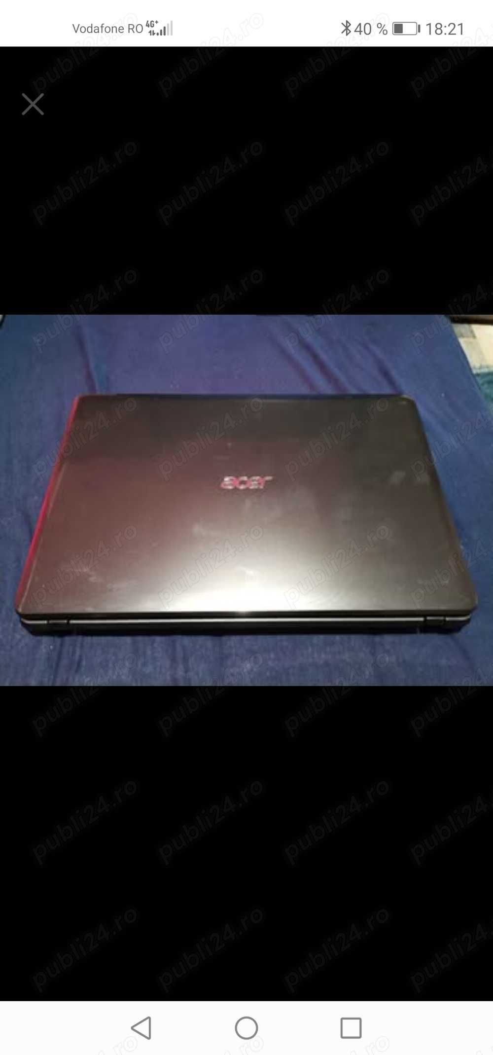 Laptop Acer, i5, 4gb, hard 500 GB.