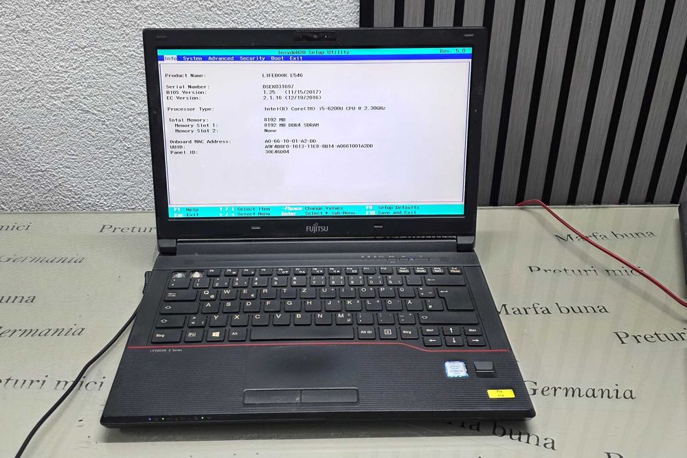 Laptop core i5 gen 6 - Fujitsu Siemens E546 - functional perfect