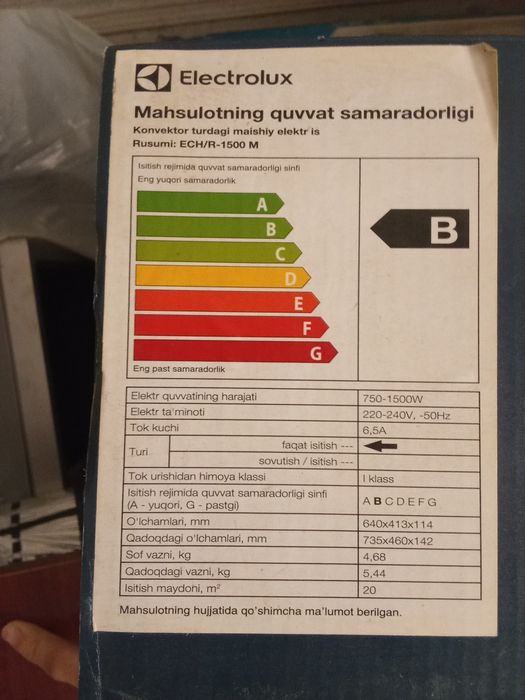 обогреватель elektrolux ech/r-1500