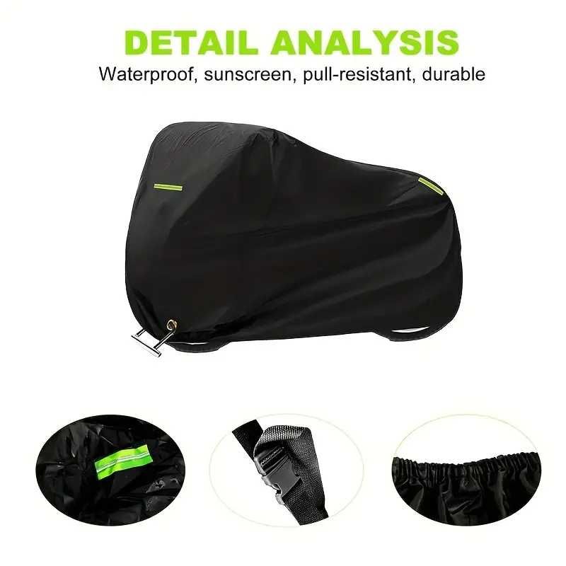 Prelata moto husa motocicleta neagra XXL puf interior 245x125x105cm