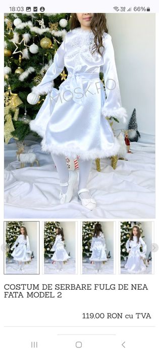 Costum fulg de nea fetita